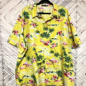 SSLR mens collection 4X yellow hawaiian shirt